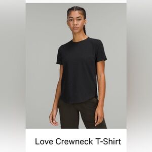 Lululemon love crewneck t-shirt - size 14 - heathered core black